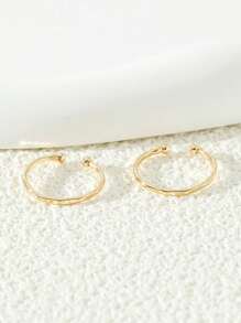 2 stuks verstelbare gouden basis open teenringen voor vrouwen, geschikt voor zomer, strand, vakantie en dagelijks gebruik