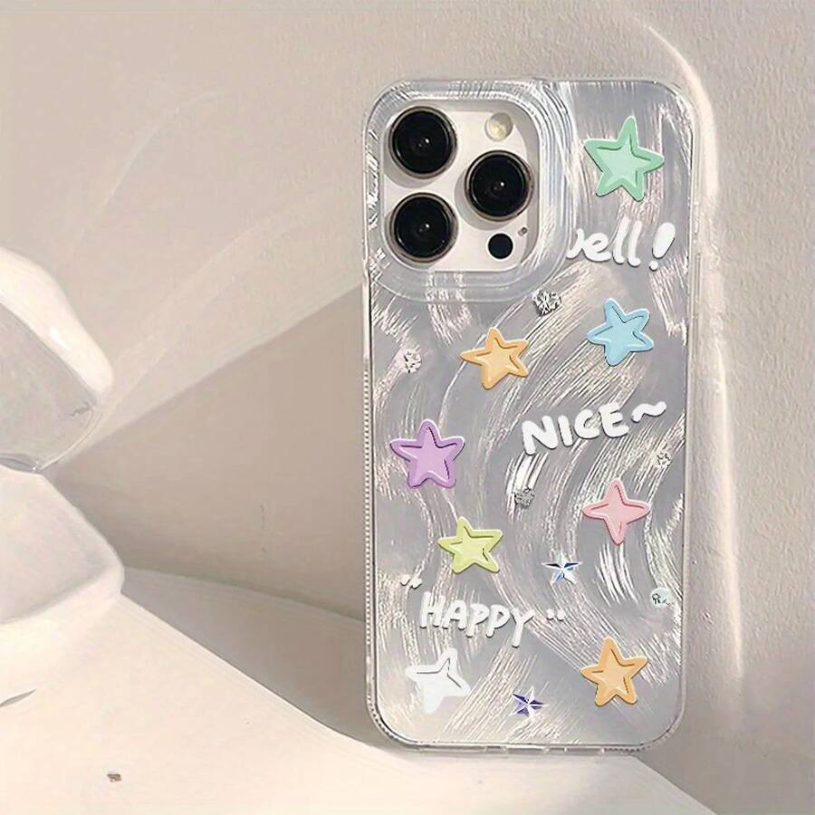 Funda de hilo para teléfono 14/15, nueva, con orificios grandes, compatible con 11 Pro Max/12/13/14/15. Funda anticaídas de hilo. - Plateado - Ver 1