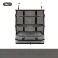 Foldable Storage Hanging Bag, Wardrobe Closet Organizer Hanging Bag, Bedroom Storage Hanging Bag, Travel Storage Bag, Black And Gray, Christmas Gift - Multicolor - View 9