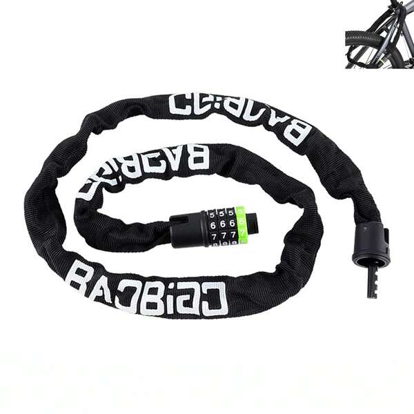 4-Digit Resettable Bicycle Cable Lock Combination Password Anti-Theft Cable Lock For Bike Scooter Motorcycle