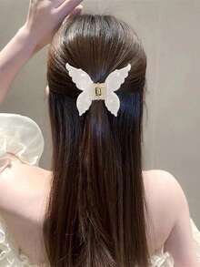 1 件时尚、百搭、优雅、高端醋酸纤维蝴蝶发夹、发爪夹、发饰适合女性日常聚会和旅行佩戴夏季发夹发夹发夹发夹发夹 - 彩色 - 查看 6