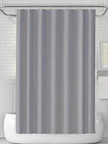 [Thick Waterproof Shower Curtain] Premium White Waffle-Weave Shower Curtain - Thick, Waterproof & Wrinkle-Resistant Fabric With C-Hooks For Easy Installation, Machine Washable Bathroom Accessories Back To School Fall Decor - Grey - View 6