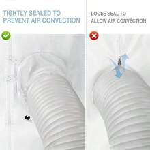 1 Piece Of Window Sealing Cloth(New Upgrade Adds Cuffs, Better Sealing), Portable Air Conditioner And Dryer Cloth Accessories, One Or Two Pipes Universal Window Sealing Strip, (There Are Three Specifications To Choose From 3 Meters, 4 Meters, 5 Meters) Suitable For Each Mobile Air Conditioning Device,Add 5.6m And 6m. - Multicolor - View 5