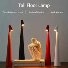1 pièce Lampe de table à design minimaliste, veilleuse rechargeable pour la lecture et l'apprentissage, lampe de bureau à interrupteur tactile avec trois modes d'éclairage réglables. Convient pour la chambre à coucher, le bureau, la décoration et l'éclairage du salon.