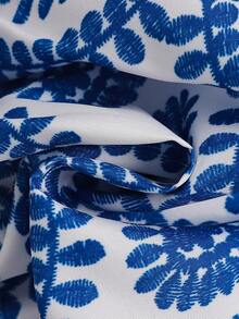 Bộ 2 váy + mũ in hoa cho bé gái, phong cách thanh lịch, nhẹ nhàng cho mùa xuân/hè - Xanh đậm - Xem 7