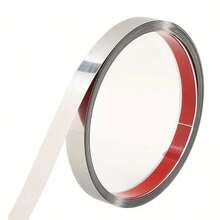 1 Roll 5M Stainless Steel Self-Adhesive Wall Edge Trim, Metal Decorative Strip, Drill-Free Flush Mount Decorative Molding, Suitable For TV Backdrop And Ceiling Decoration