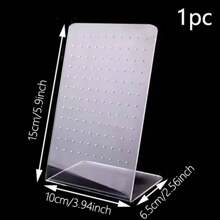 72 Holes Acrylic Earring Holder Organizer Earring Organizer 1/2/3pcs Clear Ear Studs Jewelry Storage Display Rack Showcase Earrings Display Stand Earring Storage For Retail Marketing Home Storage 4.57*3.15*1.77in Back To School