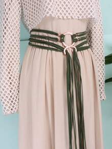 女式长绳环结腰带北欧女巫腰链巨魔斜挎腰带萨满异教徒维京配饰 - A - 查看 8