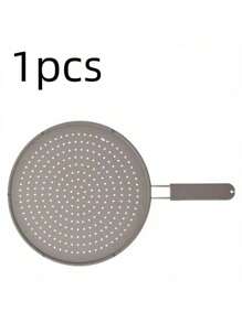 1pc, Premium Grease Splash Screen, Frying Pan Grease Splash Screen, Cooking Splash Guard, Silicone Fine Mesh Splash Screen With Handle, Kitchen Tools