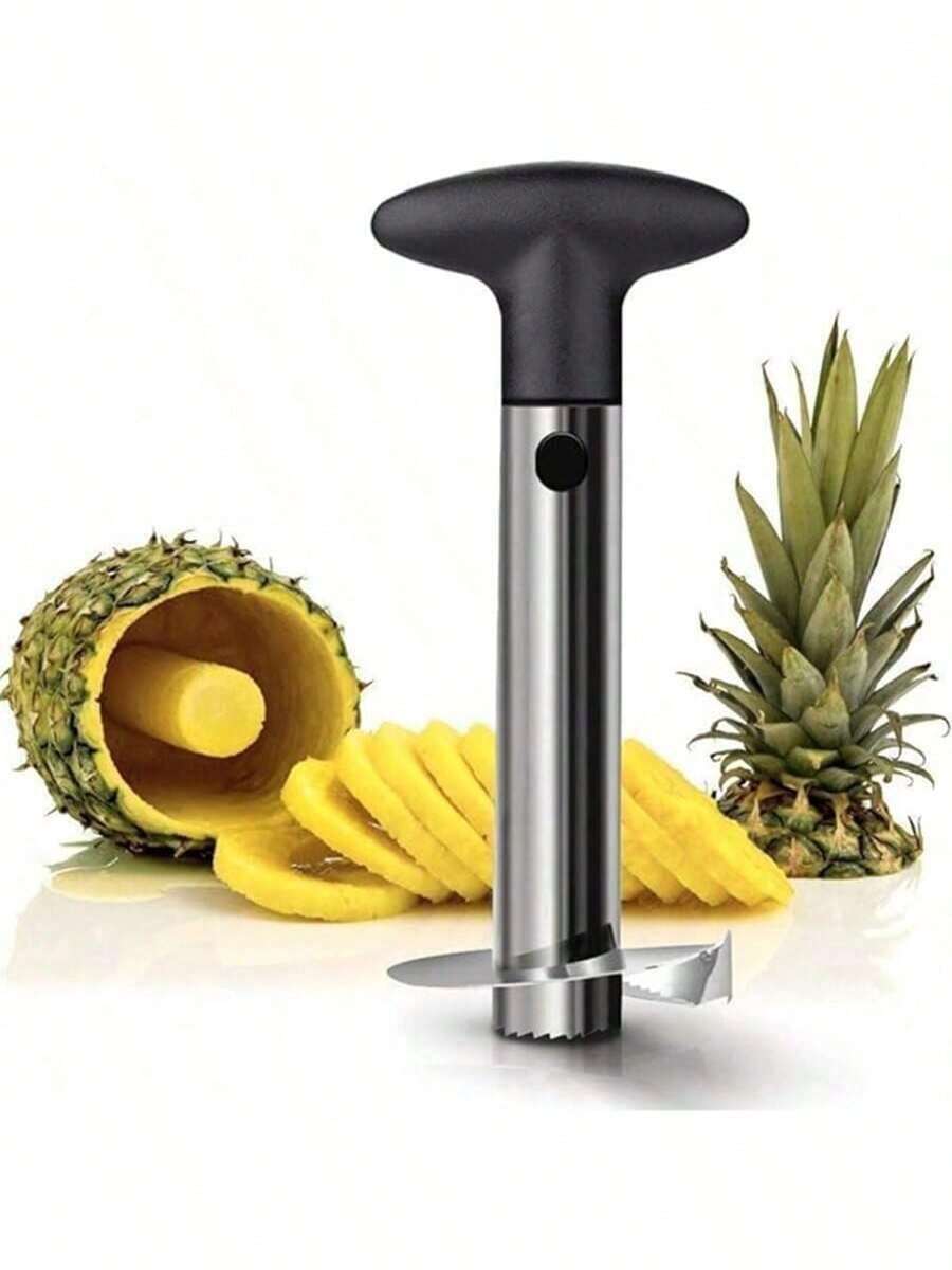 1 Pcs High-Value Stainless Steel Pineapple Corer And Slicer, Two-In-One Peeler And Corer, Kitchen Accessories/Must-Have For Holiday Party Fruit Dishes - 銀色 - 查看 1