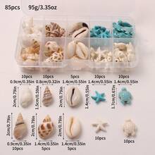 1 Hộp 10 Lưới Phụ Kiện Chủ Đề Đại Dương Phong Cách Bohemian Để Làm Dây Cổ, Vòng Tay Và Vòng Chân Ngày Lễ - Nhiều màu - Xem 10