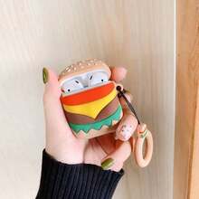Adorably Tasty! Hamburger-Inspired Silicone Covers For AirPods 1/2 And AirPods Pro 1/2. Boasting A Lifelike Hamburger Design With Distinct, Layered Details And Eye-Catching Hues. Crafted From Premium Silicone, These Cases Offer Superior Anti-Fall And Anti-Scratch Protection. The Built-In Ring Design Ensures Effortless Portability, Infusing Your Earphones With Quirky, One-Of-A-Kind Charm!