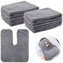 1 pièce Serviette de massage pour soins de la peau de salon de beauté en microfibre. Enveloppement facial personnalisé pour spa à domicile. Serviette d'enveloppement facial ESTHÉTICIENNE (gris foncé). Décoration de salle de bain à la maison, décoration d'automne, retour à l'école pour le salon de beauté et la salle de bain à la maison