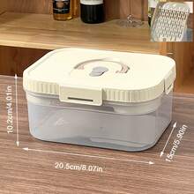 1 件透明塑料药品收纳盒带储物托盘，多功能便携式大容量药品整理盒带手柄，密封防尘防潮药品容器，可堆叠空急救箱，适用于家庭 - 彩色 - 查看 13