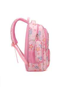 Mochila escolar de colores brillantes para estudiantes de secundaria y preparatoria, mochila impresa de nueva gran capacidad para estudiantes universitarios - Multicolor - Ver 5