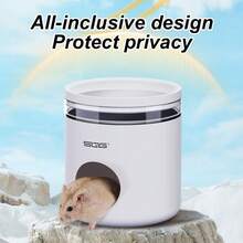 1pc Multi-Function Double-Layer Fully Enclosed Hamster Hidden House With Food Bowl, Small Pet Sleep Nest Anti-Insect Anti-Moisture Easy To Clean Hamster Cooling Ice House, Suitable For All Season Small Pets - Multicolor - View 7