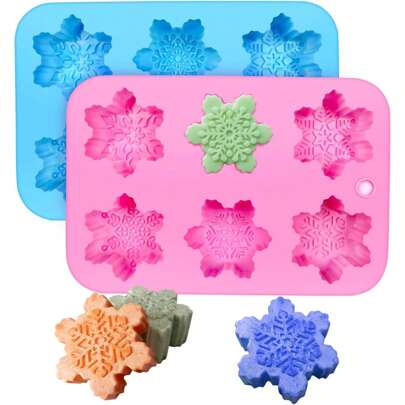 3 pezzi/1 pezzo Stampo in silicone a fiocco di neve, ideale per la cottura durante le vacanze, può essere utilizzato per stampi per cioccolato, stampi per caramelle, stampi per candele, stampi per cottura di vacanze, stampi per pasticceria, stampi antiaderenti, stampi da forno resistenti al calore, facili da pulire e riutilizzabili, adatti per cucine e panifici domestici.
