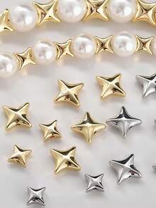 160颗芒状间距珠。适用于耳环、项链、手链、串珠、钥匙扣、珠宝制作。钥匙扣装饰，DIY魅力配饰。制作您自己独一无二的珠宝。DIY魅力珠宝配饰。工艺品和日常礼品 - spacer bead - 查看 2