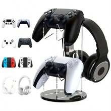 1pc Universal Acrylic Headphone Hanger Rack, Removable Desktop Display Stand, Suitable Compatible With PS4/Switch Game Controller And Headset