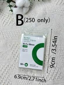 100pcs/50pcs透明无酸CPP保护套（56*87mm/63.5*88mm）高透明度明星收藏专辑保护膜、Kpop、照片保护套、保护膜、3英寸交易卡和全息电影相册胶水、透明塑料卡夹、便携式卡夹、高透明度卡夹、简易便携式PP卡夹、防刮小卡片保护膜、明信片保护双面膜、爆米花两种尺寸适用于明星专辑、银行卡、CD、照片、驾驶执照 - 彩色 - 查看 21