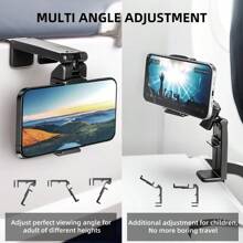 1pc Foldable & Expandable Phone Stand - Car Phone Holder - Car Accessories - 360° Rotating Multi-Use Non-Slip Mat Desk Stand, Live Streaming Travel Phone Holder, 360° Rotating Phone Stand, Selfie Tool Car Navigation Stand, Luggage Compatible Live Streaming Stand - Black/Pink/Green - Gift - Travel Essential