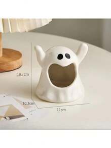 1 Peça - Castiçal de Fantasma de Halloween, Decoração de Ornamento de Fantasma Fofo, Material Cerâmico, Ornamento de Vela de Aromaterapia Criativa para Mesa de Restaurante, Decorações de Atmosfera, Pequenos Presentes para Festa, Presentes de Aniversário, Enfeites de Presente, Festas de Aniversário, Decorações de Quarto, Decorações de Parede, (Algumas Partes Podem Ser Aleatórias), Essenciais de Festival, Outono, Ação de Graças, Halloween, Carnaval, Adereços de Halloween, Festa de Halloween, Dia Nacional, Decoração de Outono para Casa, Decoração de Halloween, Decoração de Outono