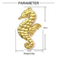 1 件不锈钢时尚珠宝配饰，海滩和花园系列，手工制作的 DIY 吊坠、项链、手链、耳环配件 - 彩色 - 查看 19