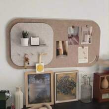 1 peça de painel perfurado de feltro de 40 x 80 cm, suporte de decoração de parede sem moldura, sem necessidade de perfuração, material escolar, volta às aulas