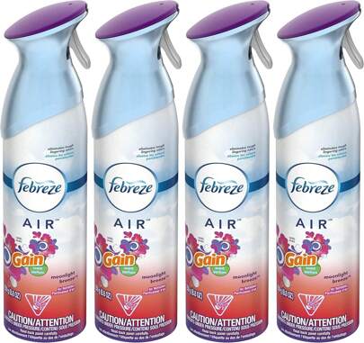 Febreze Air Mist Air Freshener Spray, Odor-Fighting Room Spray, Air Fresheners For Home And Bathroom And Kitchen, Aerosol Can, Gain Island Fresh Scent, 8.8oz, 2 Count