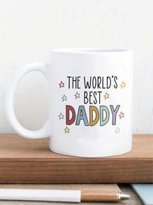 1 个 11 盎司个性化“世界上最好的爸爸”马克杯，彩色星星设计，可重复使用，仅手洗，完美的父亲节咖啡或茶礼物，茶杯 | 彩色马克杯 | 可重复使用的马克杯，四季皆宜，爸爸咖啡杯，返校，夏季水瓶，适用于冷热饮品 - 彩色 - 查看 8
