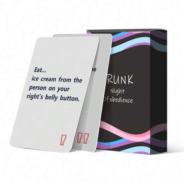 SMILE TALK 1 Pieza Juego de Cartas para Beber, Juego de Mesa, Juego Sexual, Juguete Sexual, Aventura de Fiesta de Adultos, Herramienta Interactiva de Entretenimiento de Fiesta, Excelente Regalo para Halloween/Navidad/Día de San Valentín. Muy Adecuado para una Emocionante Noche de Juegos | 54 Cartas |