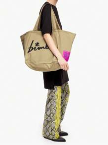 Nuevas bolsas de compras de gran capacidad con diseño de letras de moda estilo perezoso, bolsas de playa de estilo vacacional de un solo hombro, bolsas de playa, mochilas de viaje, billeteras de ocio para damas, adecuadas para ir al trabajo, compras, fiestas, campus y viajes y vacaciones.