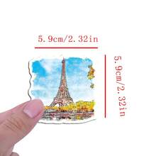 50 PIEZAS Pegatinas de París Pegatinas de vinilo estéticas para Scrapbooking, Diarios, Portátiles, Parachoque, Monopatín, Botella de agua, Computadora, Teléfono, Dibujos animados, Casco de trabajo, Pegatinas y Calcomanías para Automóvil