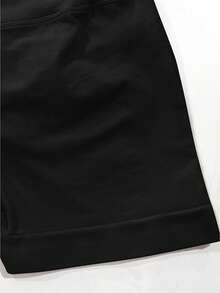 Women's Seamless Butt Lifting Sports Shorts, Suitable For Gym Workout, Cycling, Running, Black Tight Pants, Summer - Black - View 8