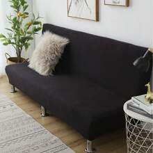 Funda De Sofá Cama Protectoras Grandes Cubre Salas Elásticas - Negro - Ver 2