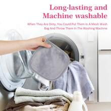 1pc Plus Size & Thick Flannel Makeup Remover Face Towel, Super Soft Cleansing Design, Random Color