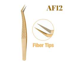 FADVAN 1 Pc Eyelash Tweezers Extension Pink Stainless Steel Superhard Tweezers With Fiber Tips High Precision Anti-Static Lash Tweezers Cell Clamp Peacock Clamp