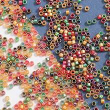 1000pcs Shiny Golden Cylindrical Seed Beads Tiny 2.5mm Japanese Craft Glass Round Loose Sapcer Beads For Diy Tassel Vintage Bracelet Necklace Jewelry Making