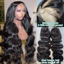 13x6 13x4 Body Wave Lace Frontal Wig Human Hair Pre Plucked HD Transparent Lace Frontal Wigs Human Hair 180% Density Human Hair Pre Plucked Wig Human Hair