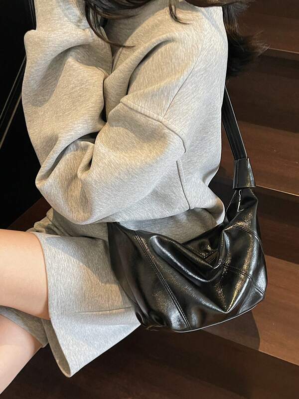 peach tree Women's Sling Bag, Crescent Moon Peach Design PU Leather Crossbody Shoulder Bag, Casual Shopping Tote Bag, Suitable For University/School, Travel, Holidays, Christmas, Thanksgiving Gifts, Valentine's Day, Fashion
