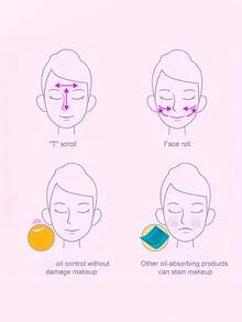 Rodillo volcánico absorbente de aceite 2 en 1, bolas rodantes volcánicas para la cara, rodillo facial de piedra volcánica portátil y reutilizable, para control del aceite y eliminación del brillo excesivo en piel grasa, resultados instantáneos - Multicolor - Ver 8