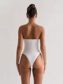 Body de mujer con doble capa de tela, elástico y blanco, de uso diario y casual, sin mangas, adecuado para todas las estaciones, de la marca XLLAIS