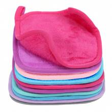1pc Plus Size & Thick Flannel Makeup Remover Face Towel, Super Soft Cleansing Design, Random Color