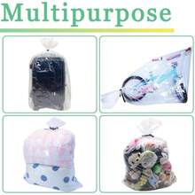 4 bolsas grandes de almacenamiento de plástico transparente a prueba de polvo de 40" x 60", bolsas gigantes a prueba de humedad para equipaje, maletas, muebles (incluyen 4 cintas) - 4 - Ver 4