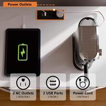 Wine Bar Cabinet Featuring Power Outlet And LED Light, 4-Tier Home Liquor Bar With Storage Rack And Glass Holder