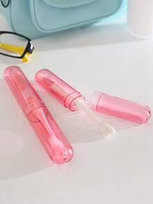 带盖牙刷盒，透明牙刷套，便携式牙膏收纳盒，旅行洗漱杯，露营、商务旅行、返校、居家旅行、度假、暑假必备