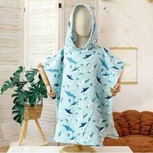 1 件儿童浴巾沙滩巾速干超吸水连帽毛巾浴袍适合女孩儿童，非常适合居家、沐浴和海滩，婴儿必需品，婴儿毛巾，婴儿配件 - 彩色 - 查看 5