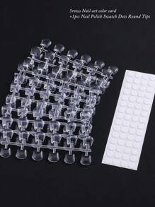 Nail Polish Swatch Dots Round Nail Color Swatches Clear Transparent Nail Polish Display Nail Sample Swatches With Adhesive Sticker For Gel Polish Nail Swatch Book
