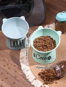 Personalized Custom Pet Bowls, Plastic Pet Bowls With Personalized Custom Stickers, Custom Cat Bowls, Cat Gifts, Kitten Bowls, Kitten Gifts, Personalized Cat Food Dishes,Christmas Gift Supplies