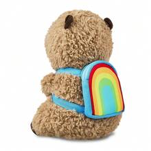 Capybara Plush Toy With Backpack Soft Cuddly Stuffed Animal Ideal Gift Kids Emotional Growth Wildlife Awareness Birthday Party - Multicolor - View 4
